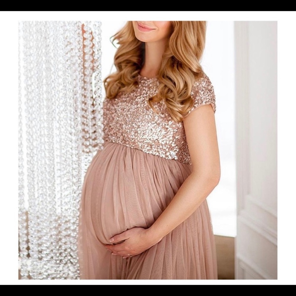 Maternity Maxi Tulle Dress